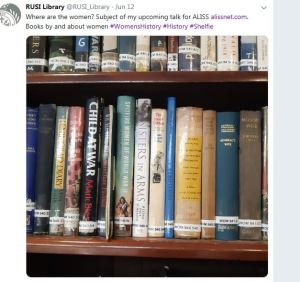 Image of the Women's Studies collection in RUSI Library